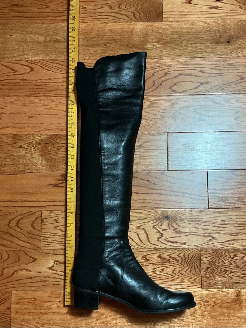 Stuart Weitzman Black Over-the-Knee Leather Boots